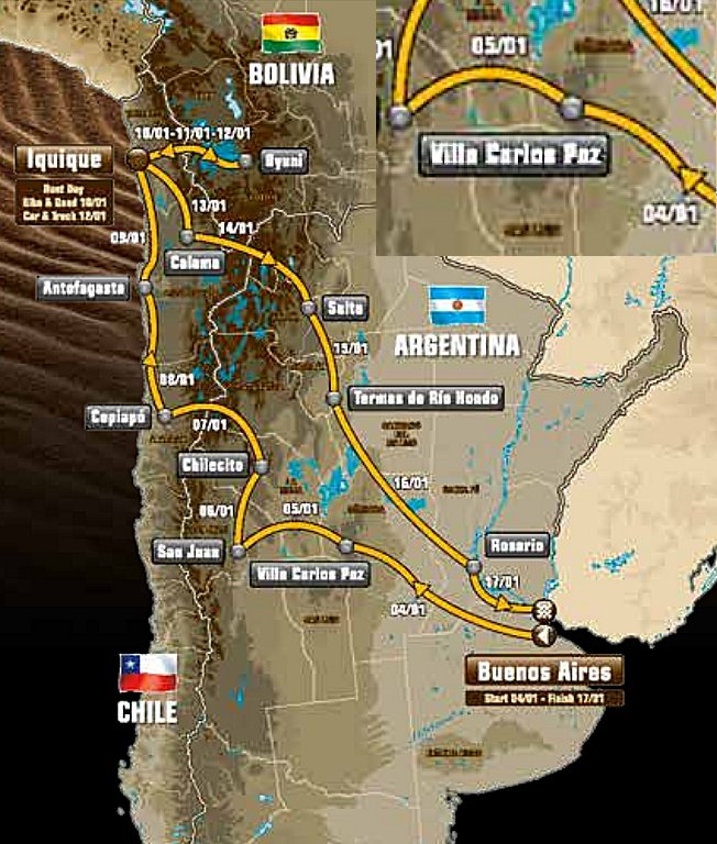 Recorrido rally Dakar 2015
